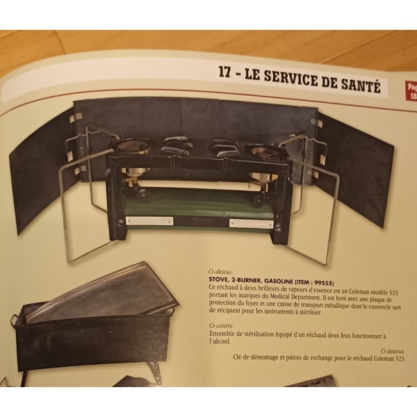 Réchaud double feu COLEMAN model 523 US Médical Département WW2