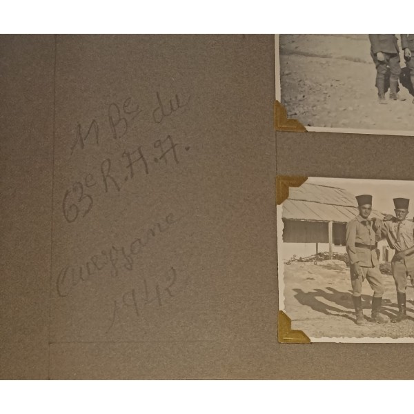 Album photos soldat 63ème RAA 1941/1943 campagne Maroc Libération Italie