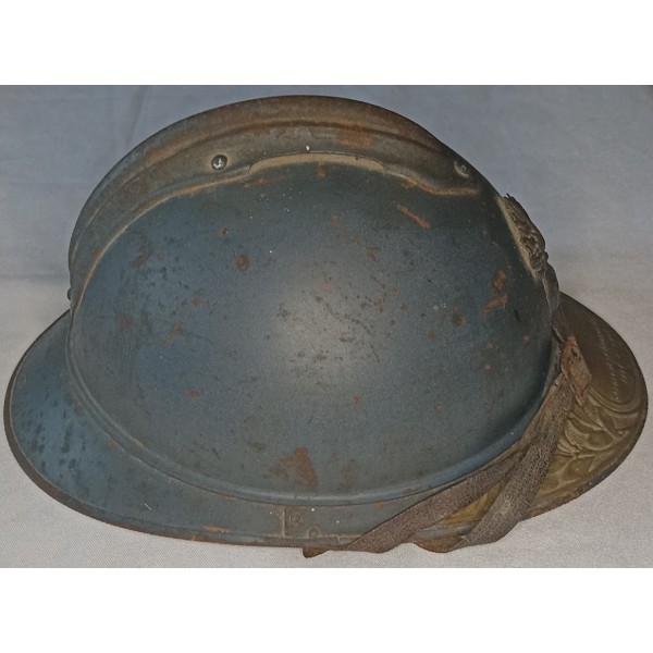 Casque Adrian 15 Infanterie Bleu Horizon Défilé de la victoire WW1