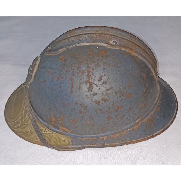 Casque Adrian 15 Infanterie Bleu Horizon Défilé de la victoire WW1