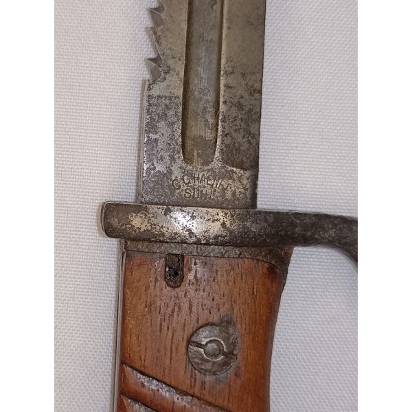 Rare baïonnette MAUSER S98 dents de scie régimentée 14/18 WW1