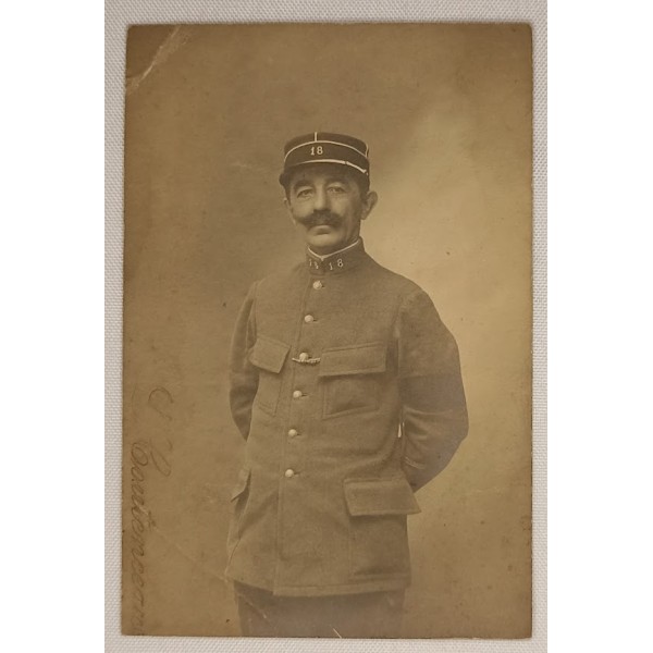 Carte photo soldat 18ème...
