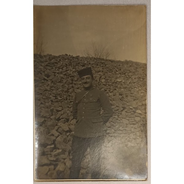 Carte photo soldat Zouave...