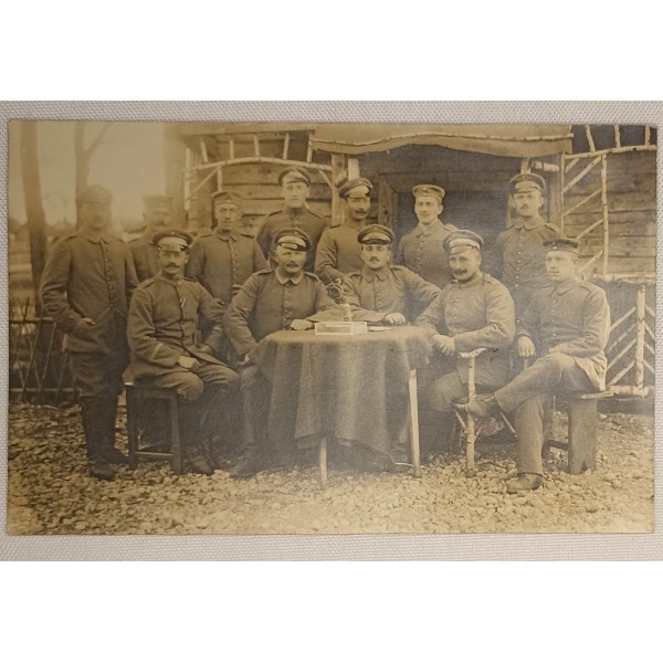 Carte photo soldat groupe...