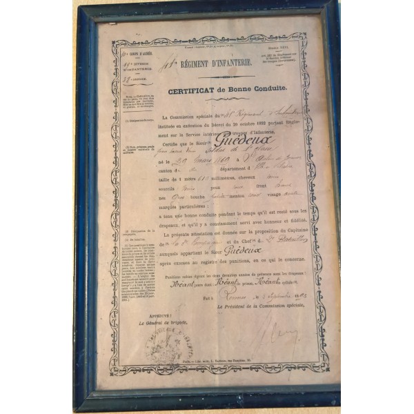 Cadre souvenir 41ème...