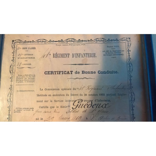 Cadre souvenir 41ème...