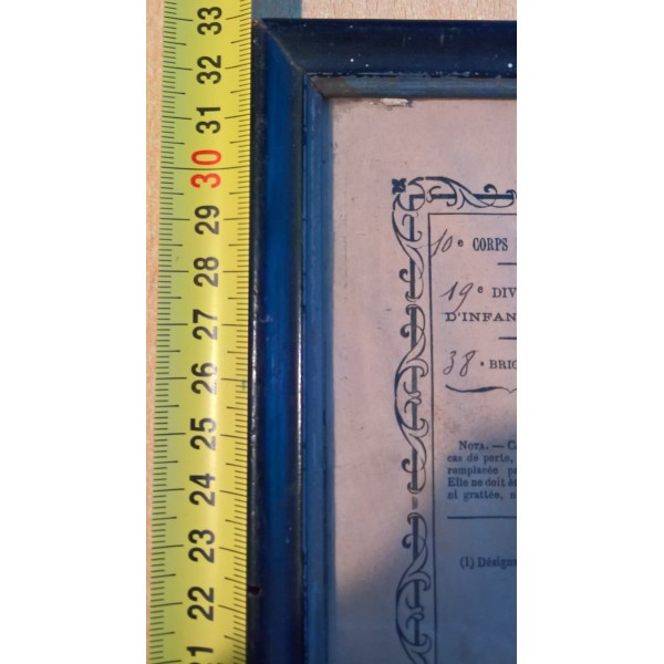 Cadre souvenir 41ème Régiment d'infanterie Certificat de bonne conduite