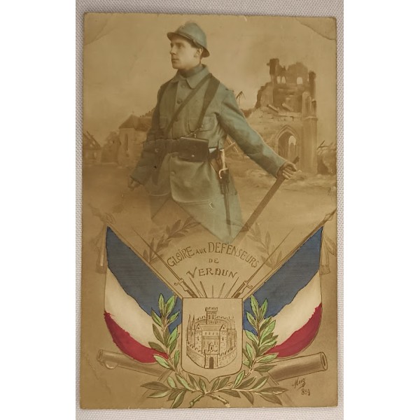 Carte photo soldat Gloire...