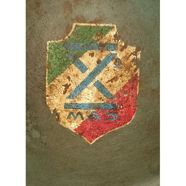 RARE casque RSI Italien model 1933 Décima MAS 39/45 WW2