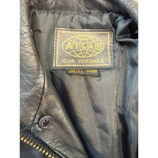 Blouson pilote Vintage en Cuir Véritable - Marque ATLAS