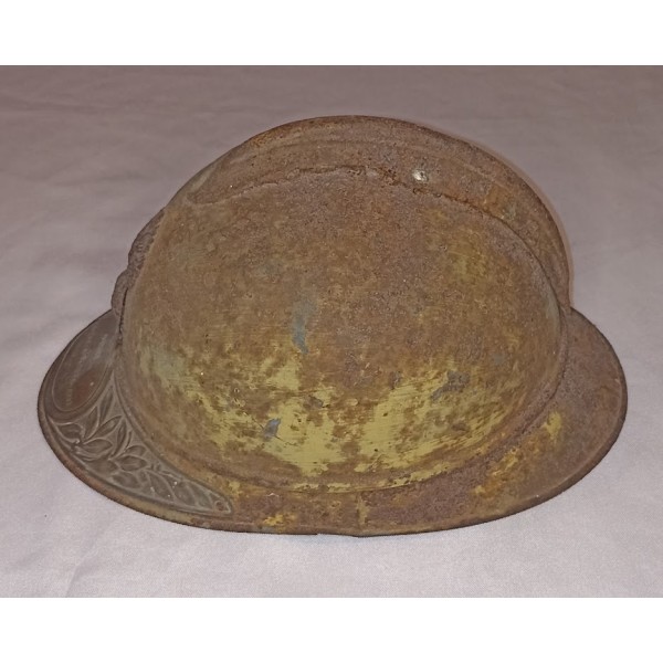 Casque Adrian 1915 Infanterie Colonial nominatif jus grenier