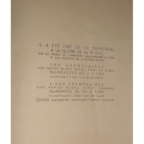 Livre DFL de AOF aux bord du Rhin 9ème DIC de 1943/45 WW2