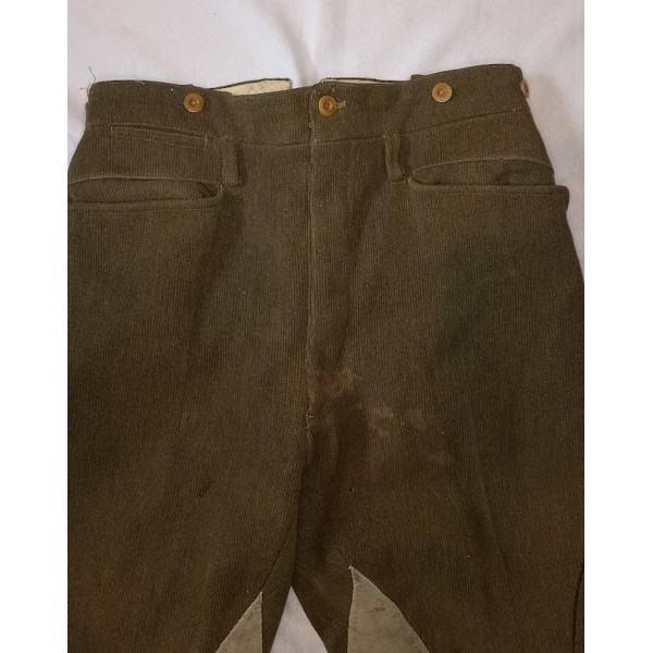 Culotte golf modèle 1929 mastic passepoil marron 39/45 WW2 *
