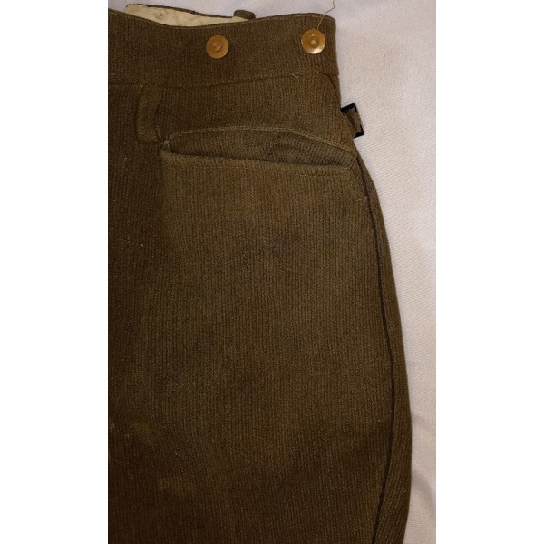 Culotte golf modèle 1929 mastic passepoil marron 39/45 WW2 *