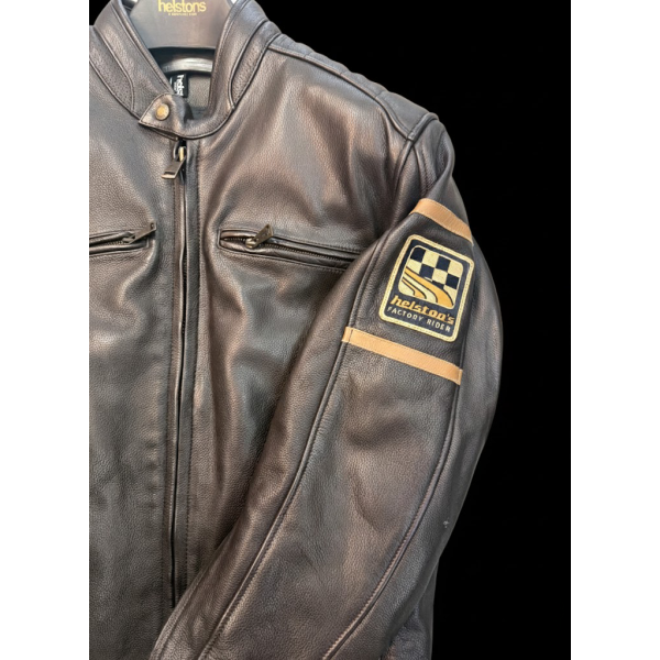 Blouson Helstons ACE cuir oldies marron Taille L