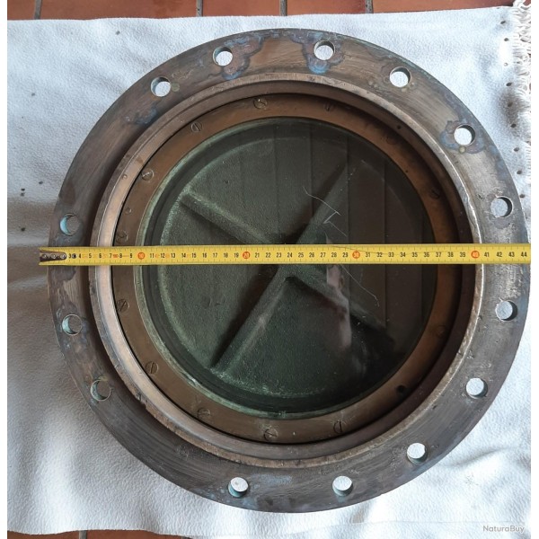 Cuirassier LE LENA hublot navire de guerre XIXème bronze