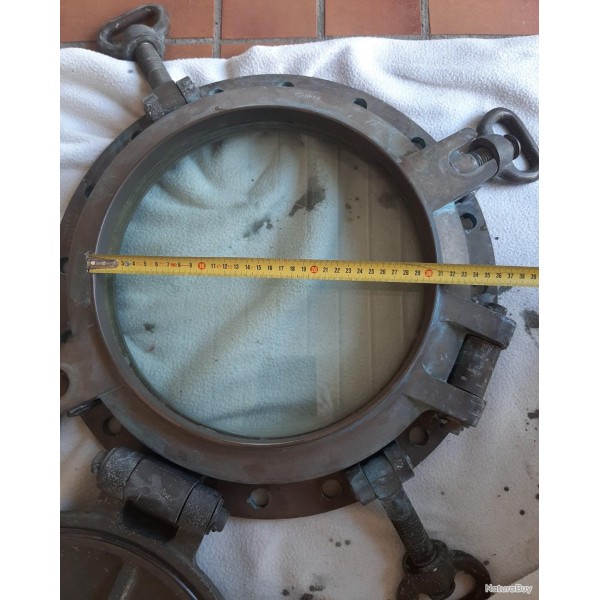 Cuirassier LE LENA hublot navire de guerre XIXème bronze