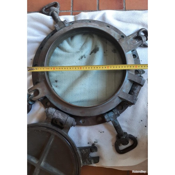 Cuirassier LE LENA hublot navire de guerre XIXème bronze