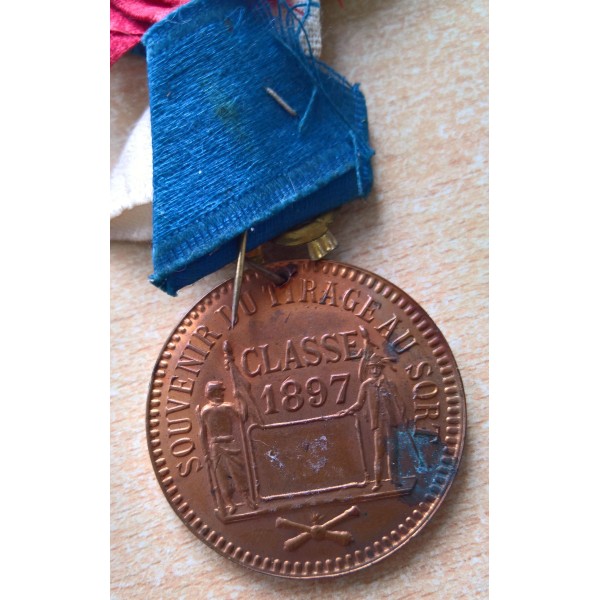 Rare médaille Souvenir du tirage au sort Classe 1897