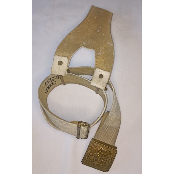 Ceinturon porte baïonnette 74 de tradition Garde Républicaine buffle blanc