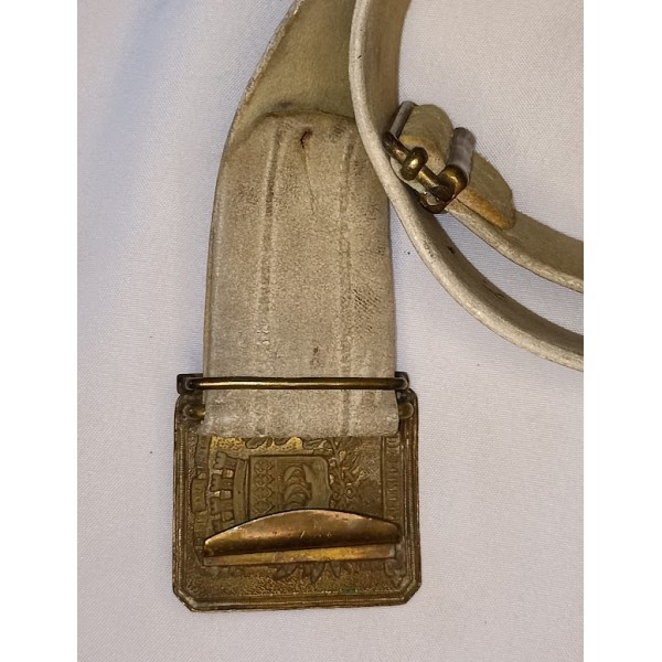 Ceinturon porte baïonnette 74 de tradition Garde Républicaine buffle blanc