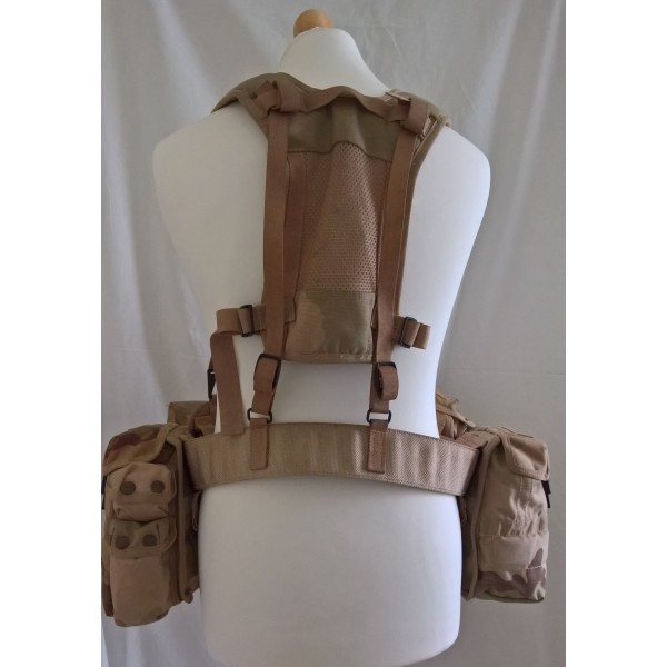 Brelage, gilet d'assaut Américain, USMC camouflage désert Guerre du Golfe , Koweït