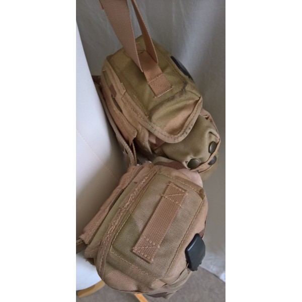 Brelage, gilet d'assaut Américain, USMC camouflage désert Guerre du Golfe , Koweït