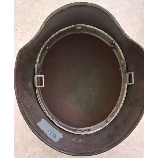 Casque Allemand Modèle 35 avec son cerclage d'origine
