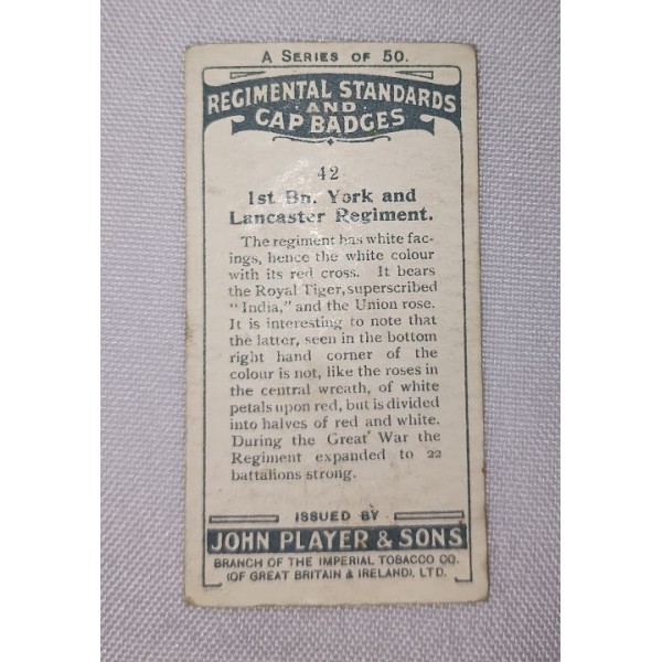 Publicités John Player & Sons Impérial tobacco Cap badge