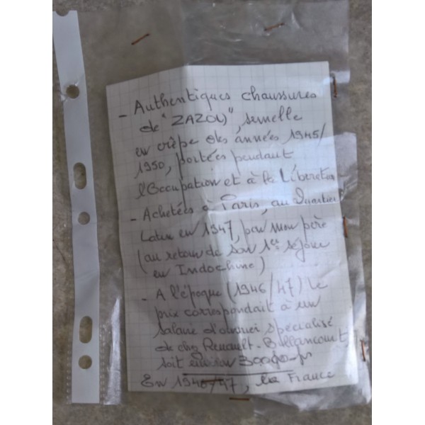 Chaussures dites de "Zazou", Libération WW2