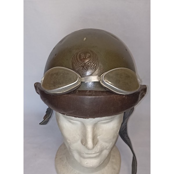 Casque modèle 1935 Motocycliste Infanterie de l'Air kaki 44/45 FRANCK