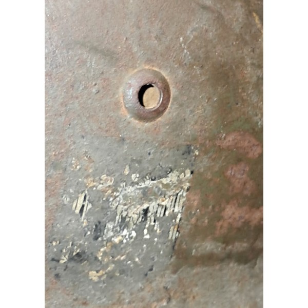 Casque Allemand modèle 1935 peinture granitée 2 insignes 1940 WW2