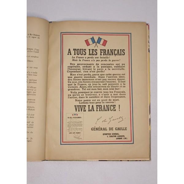 Livre BD éducatif Le Général DE GAULLE édition Déc. 1944