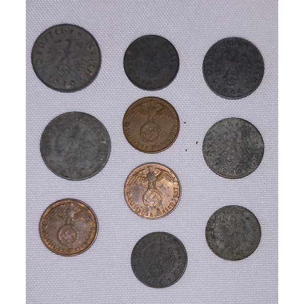 Lot de 10 pièces de monnaie...