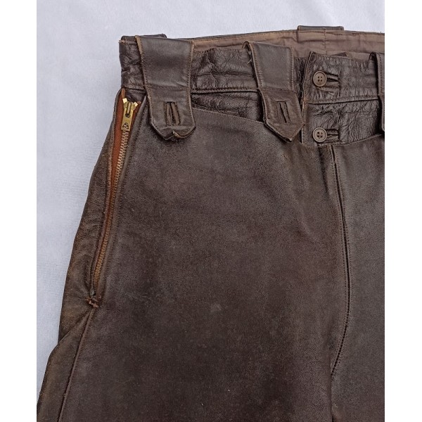 Culotte cuir pilote coupe Golf officier Aviation France 40 WW2