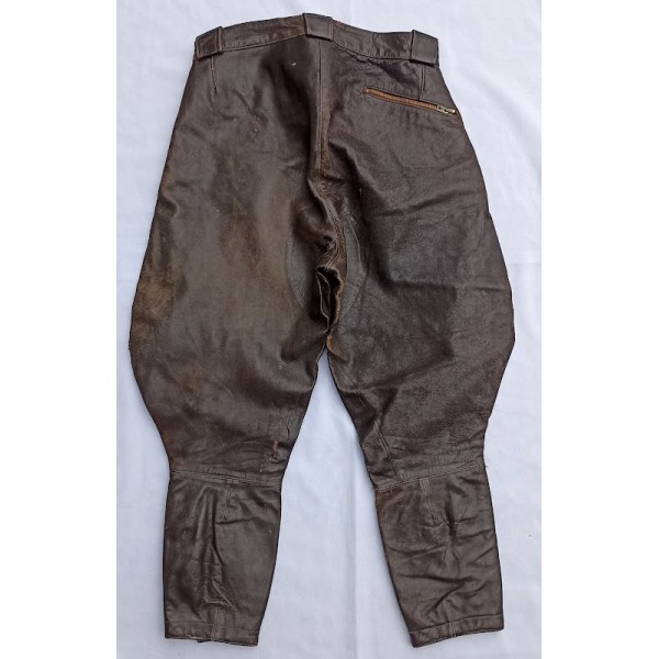 Culotte cuir pilote coupe Golf officier Aviation France 40 WW2