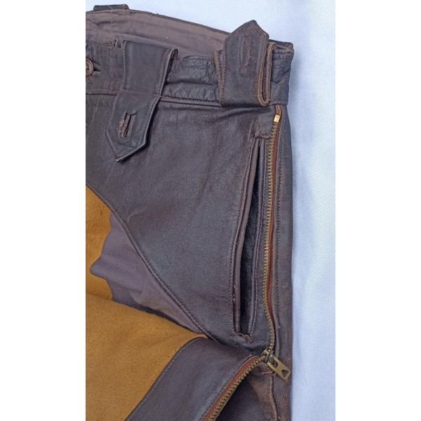 Culotte cuir pilote coupe Golf officier Aviation France 40 WW2