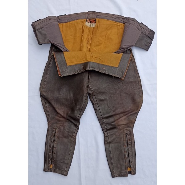 Culotte cuir pilote coupe Golf officier Aviation France 40 WW2