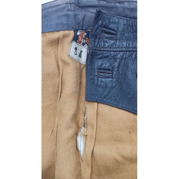 Culotte cuir pilote coupe Golf officier Aviation France 40 WW2