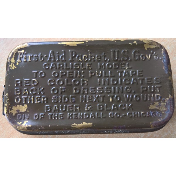 Peu courant pansement US WW2 First Aid premier modèle 1940