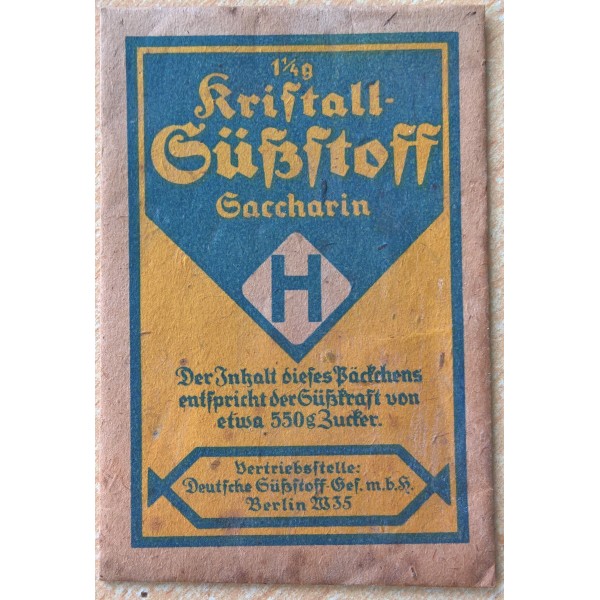 Sachet de saccharine, sucre...