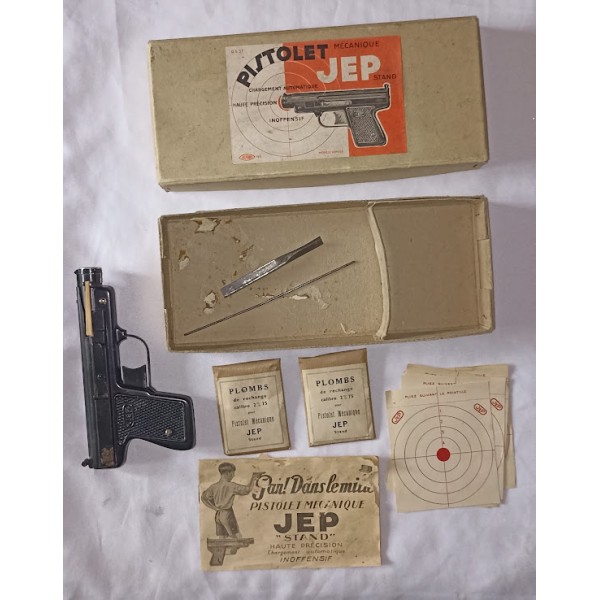 Ancien coffret pistolet à plomb JEP unis France vintage