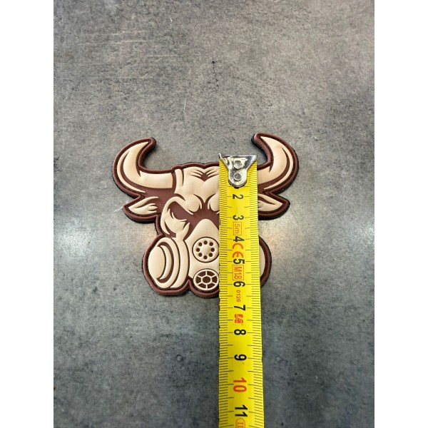 Patch PVC "Tactical Bull" – Taureau Masque à Gaz