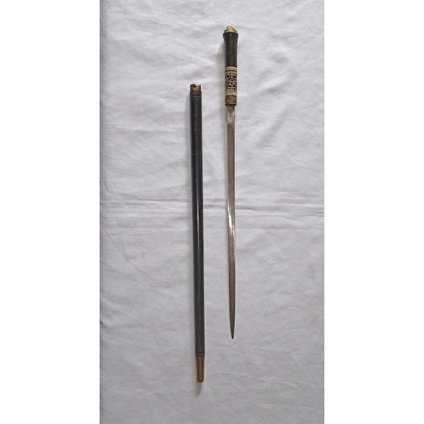 Petite canne stick à épée dissimulée début XXème