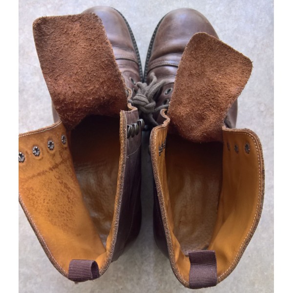 Chaussures cuir de type US WW2, brodequins, service shoes