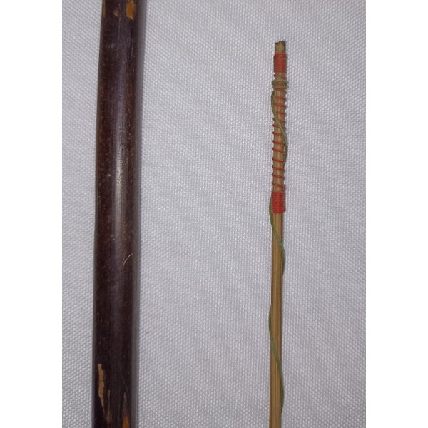 Canne bambou système canne à pêche 19ème rare