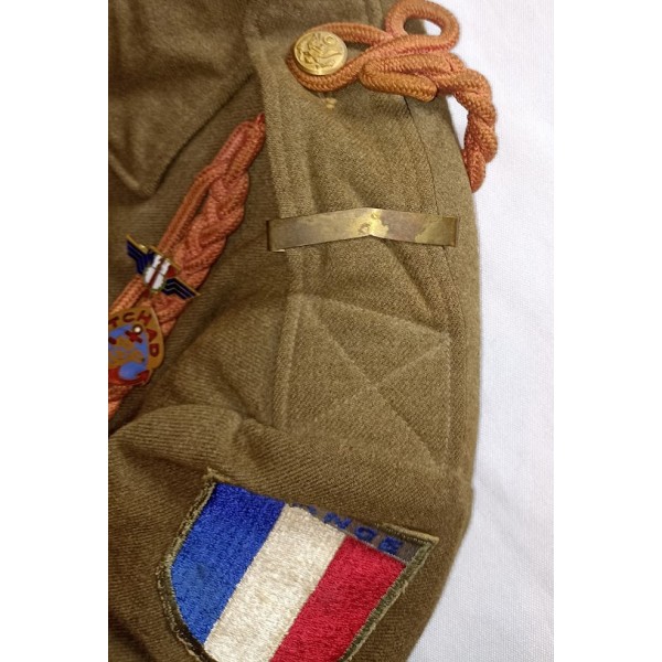 uniforme Sergent France Libre 1er RMT 2ème DB 44/45 WW2 *