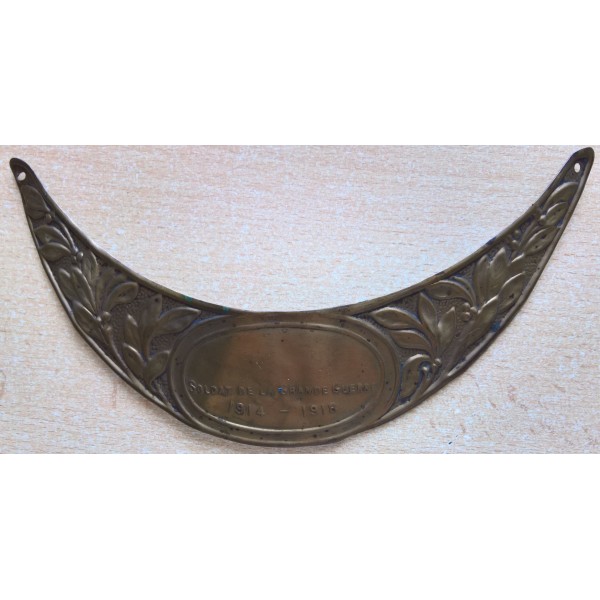 Plaque commémorative casque...