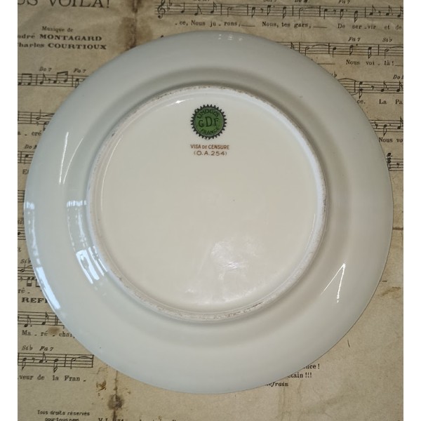 Assiette et parole Maréchal nous voilà Vichy Pétain 1940 WW2
