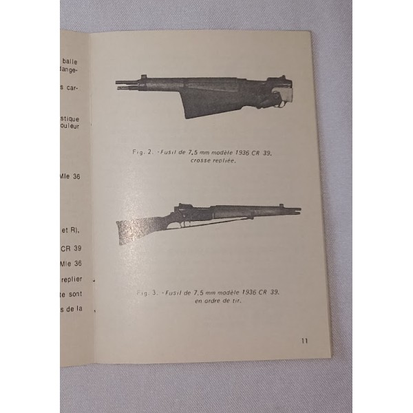 Guide technique Armée française MAS 1936 modèle CR 39
